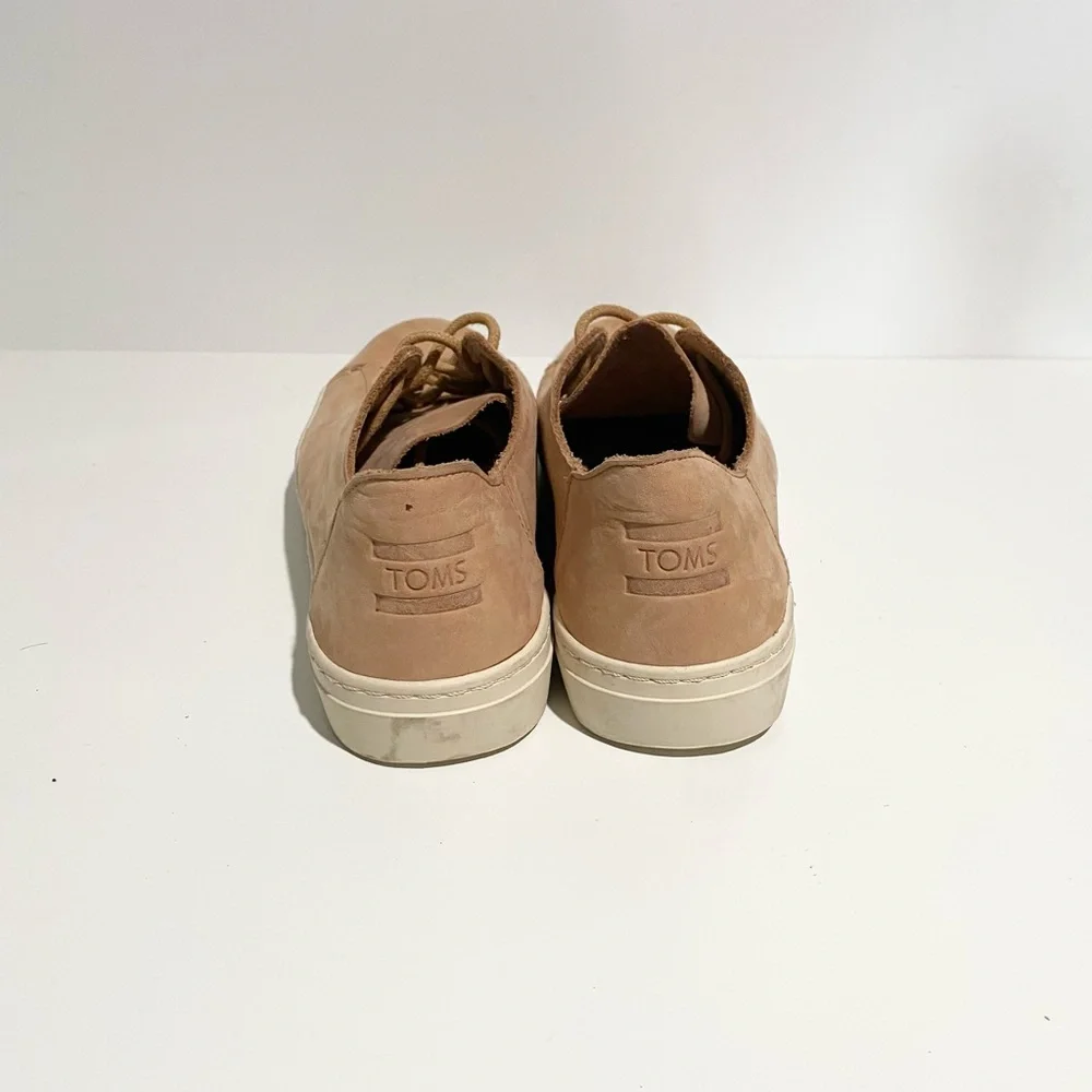 New TOMS Lenox Sandstorm‎ Nubuck Sneakers Beige Nude Tan 8